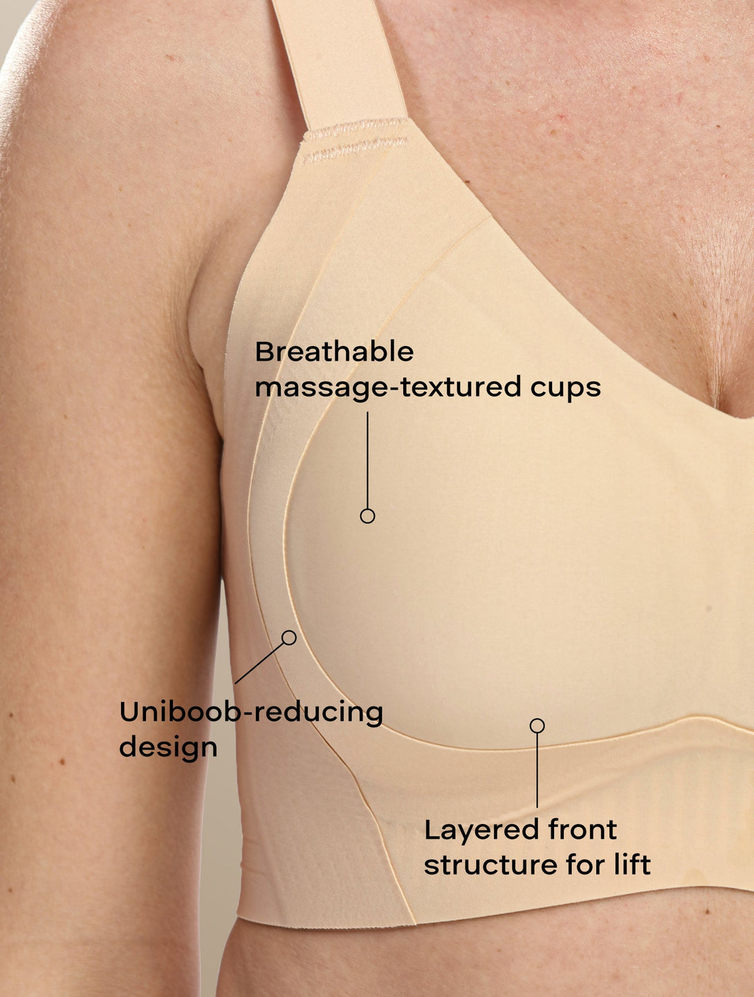 Comfelie Seamless Bra 6.3 Inch Ultra Wide Full Coverage 